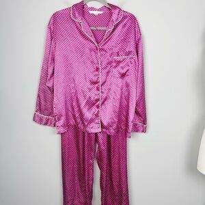VICTORIA’S SECRET | SET Pink Polka Dot Pajama Top & Pants Women’s Size Small